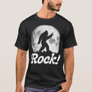 Rock Rock n Roll Bigfoot Dude  Moon _3  T-Shirt
