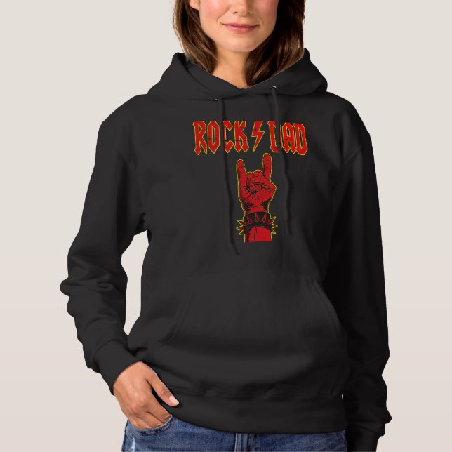 Rock & Roll Devil Greetings Rocker Rock Dad Blitz  Hoodie (Front)