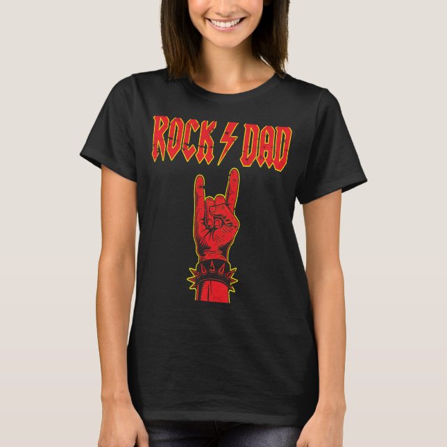 Rock & Roll Devil Greetings Rocker Rock Dad Blitz  T-Shirt (Front)