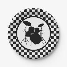 Rock & Roll Drummer Checker Drum Kit