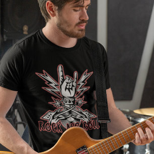 Rock & Roll Electric Guitar Rock Music Heavy Metal T-Shirt