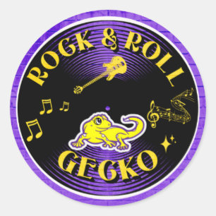 Rock & Roll Gecko sticker