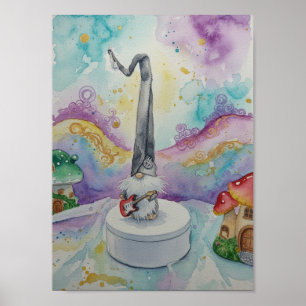 Rock&Roll Gnome Poster