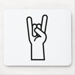 Rock & Roll Hand Symbol Mouse Pad