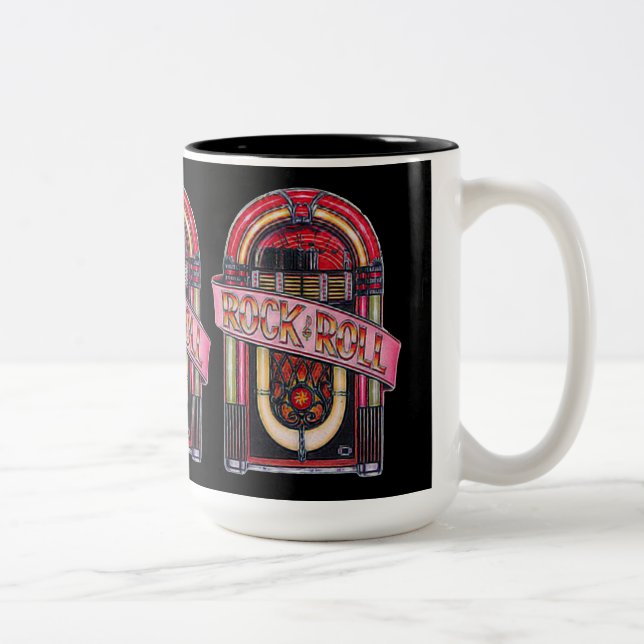 Rock & Roll Juke Box Retro Mug (Right)