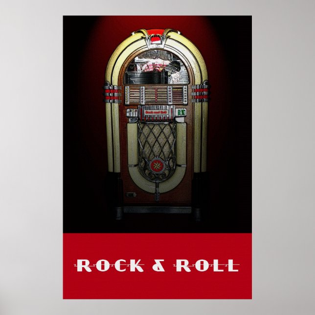 Rock & Roll Jukebox 36 x 24 Poster (Front)