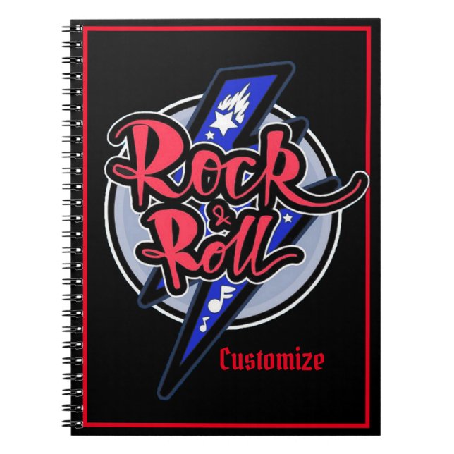 Rock & Roll Lightning Notebook (Front)