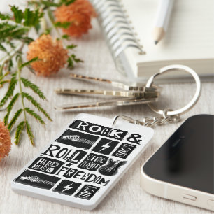 Rock & Roll Music Lover's Delight Key Ring