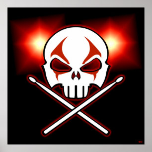 Rock & Roll Poster Heavy Metal Drummer Poster Deco