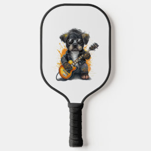Rock Roll Puppy Dog (Four) Pickleball Paddle