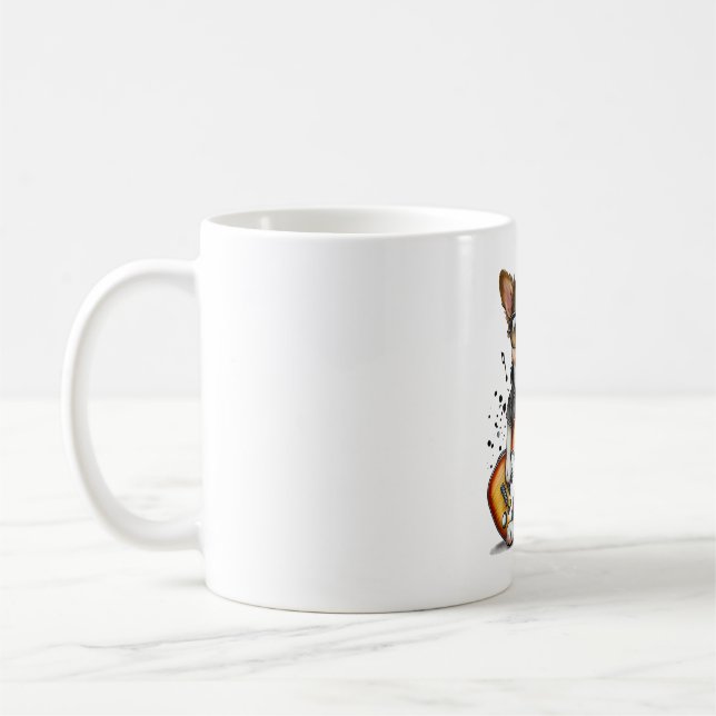 Rock  Roll Puppy Dog (One)   Coffee Mug (Left)