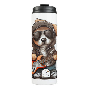 Rock Roll Puppy Dog (Six) Thermal Tumbler