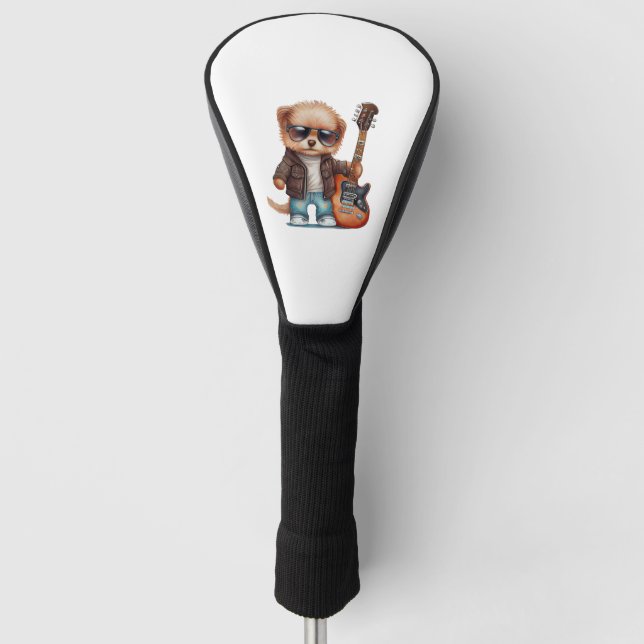 Rock  Roll Puppy Dog (Two)   Golf Head Cover (Front)