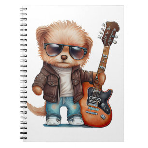 Rock Roll Puppy Dog (Two) Notebook