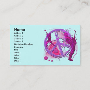 ROCK & ROLL RETRO PEACE SIGN PROFILE CARDS