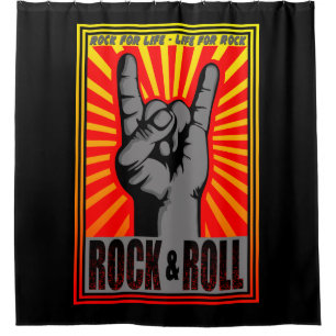 Rock & Roll Shower Curtain