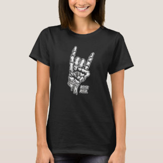 Rock & Roll Skeleton Hand   T-Shirt