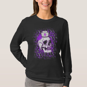 Rock & Roll Skeleton Nurse Hospital Health Medicin T-Shirt
