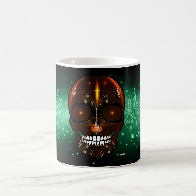 Rock & Roll Skull Skeleton Mug (Center)