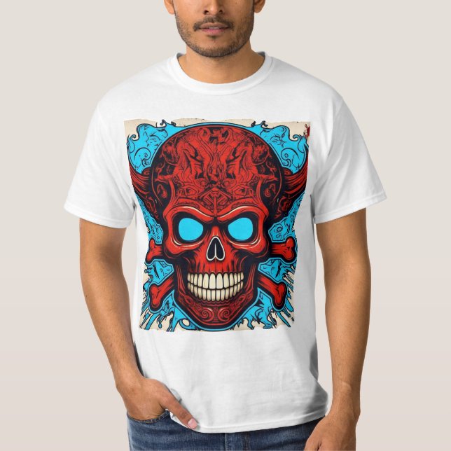  Rock & Roll Skull – Timeless Rebel Spirit 👕 T-Shirt (Front)
