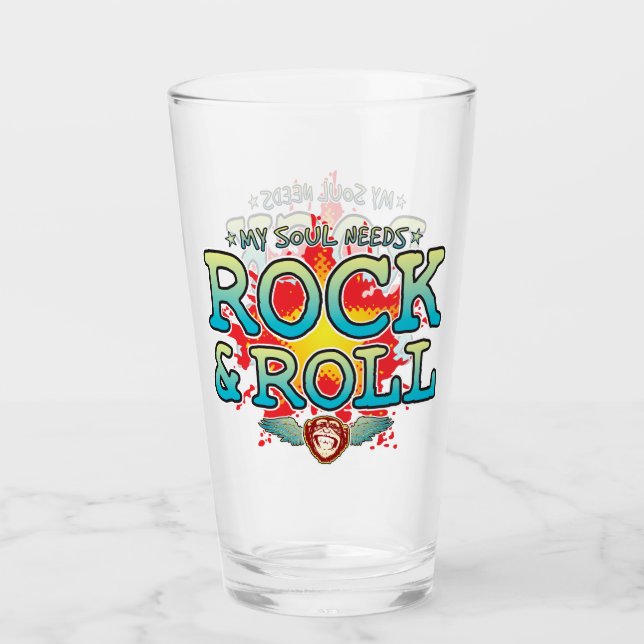 Rock & Roll Soul Glass Tumbler (Front)