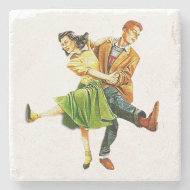 "Rock & Roll" Stone Coaster (Front)