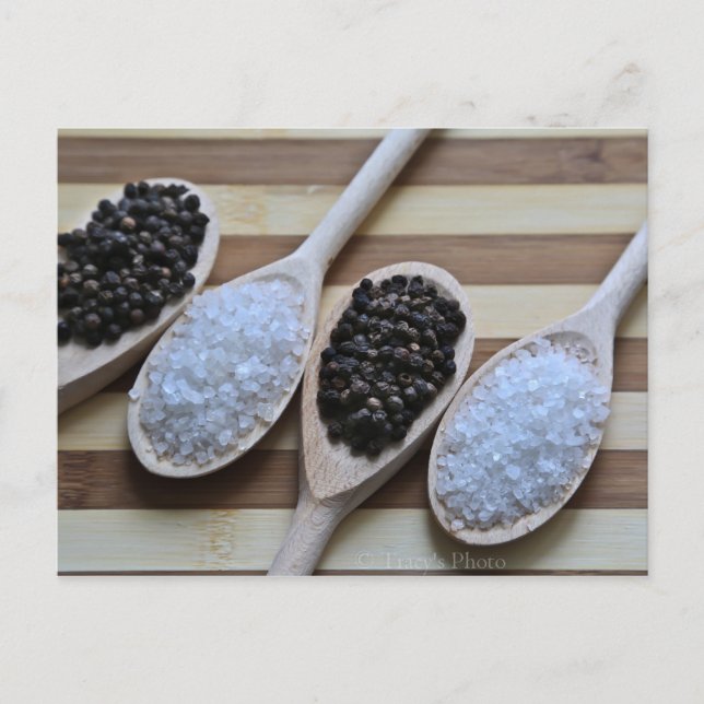 Rock Salt and Peppercorns Postcard (Front)