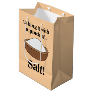 Rock Salt Taking It With A Pinch Of Salt Funny Medium Gift Bag