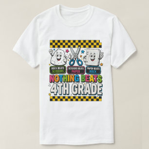 Rock Scissors Paper Nothing Beats 4th Grade T-Shirt