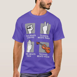 Rock Scissors Paper Nothing Beats Violin T-Shirt