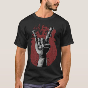 Rock Sign Hand of the Horns Rock Music Rockers T-Shirt