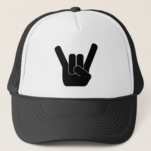 Rock Sign Trucker Hat (Front)