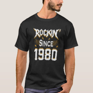 Rock Since 1980 42nd Birthday 42 Years Old Bday Me T-Shirt