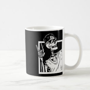Rock Skeleton Hand Halloween Costume Funny Rocker Coffee Mug