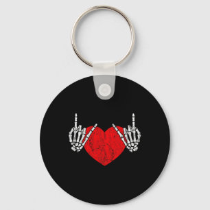 Rock Skeleton Hand Heart Rock And Roll  Key Ring