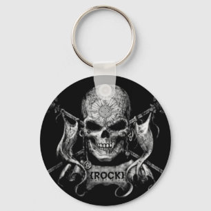Rock Skull Key Ring