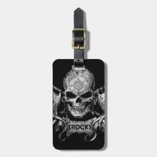 Rock Skull Luggage Tag