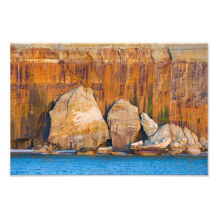 Rock slabs, Pictured Rocks National Lakeshore, MI Photo Print