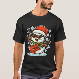 Rock Snowman With Guitar Premium Tri-blend  T-Shirt