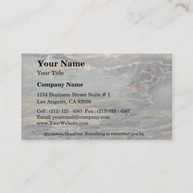 Rock Solid Earth layers Business Card (Front)
