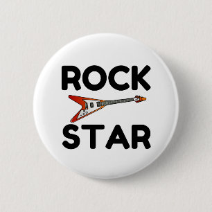 Rock Star 6 Cm Round Badge