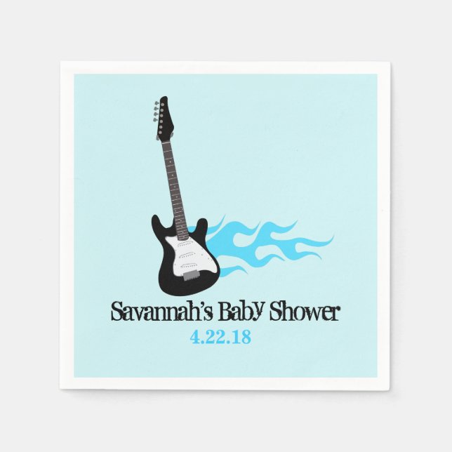 Rock Star Baby Custom Party Napkin (Front)