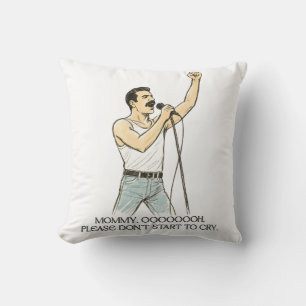 Rock Star Baby Vibes Retro Cartoon Singer Design Cushion