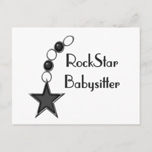 Rock Star Babysitter Postcard