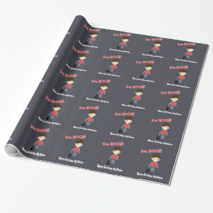 Rock Star Birthday Boy Wrapping Paper