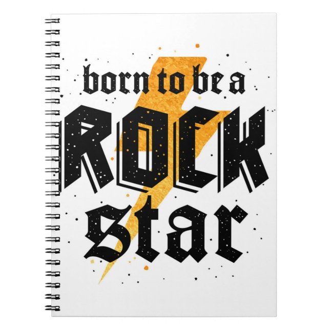 rock star birthday gift notebook (Front)