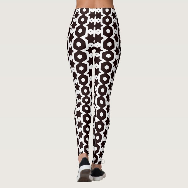 Rock Star Black & White XS-XL_Leggings Leggings (Back)