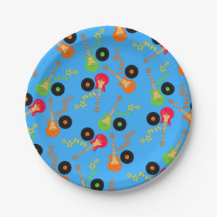 Rock Star Boy birthday party Paper Plate