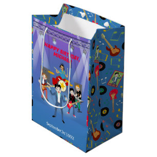 Rock Star Boys Band Birthday Party Medium Gift Bag