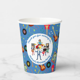 Rock Star Boys Band Birthday Party Paper Cups